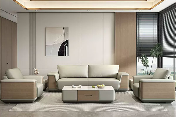 2404#现代时尚办公沙发,高端总裁空间老板办公室沙发