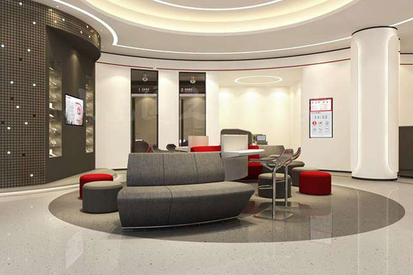 银行非现金业务客户等候区沙发