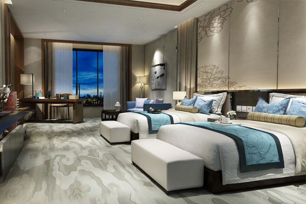 酒店双床房家具