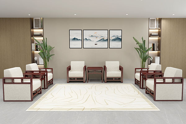 9908实木接待沙发，中南海会客沙发