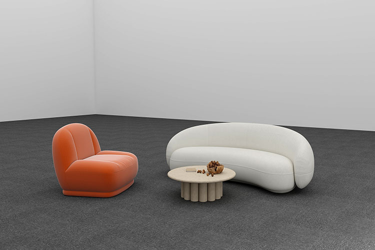 DZ-腰果沙发，公共区域休闲沙发