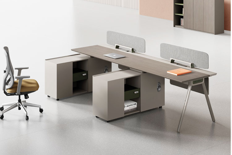 合运/1412-1 长柜单桌(带腿),职员屏风工作位,员工办公家具