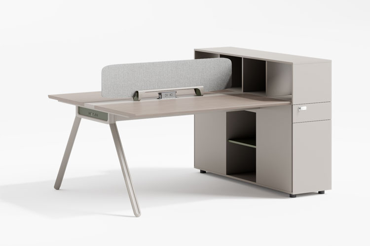 合运/1814-1 高柜对桌(带腿),职员屏风工作位,员工办公家具