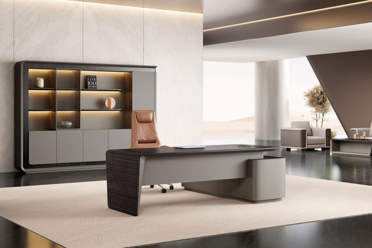 荣耀/240-1 班台,左副台黑檀木饰面班台,总裁办公家具