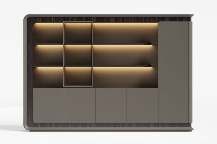 荣耀/240-2班台,右副台黑檀木饰面班台,总裁办公家具