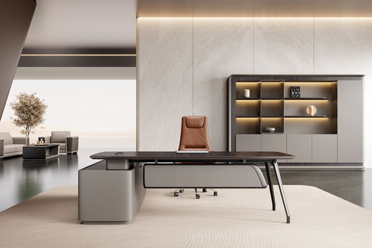 荣耀/240-2班台,右副台黑檀木饰面班台,总裁办公家具