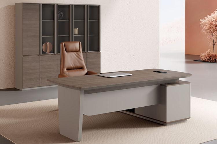 豪迈200主管桌,总经理两米办公桌现代轻奢主管办公家具