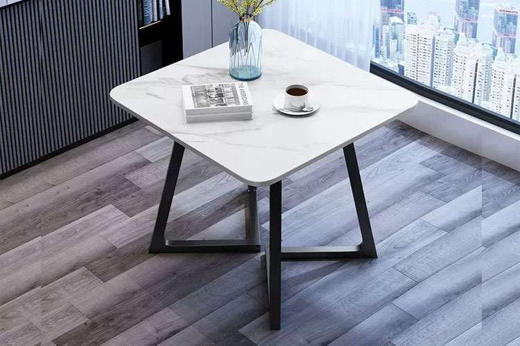 D1916-B方休闲几，轻奢岩板小方桌洽谈室岩板洽谈桌