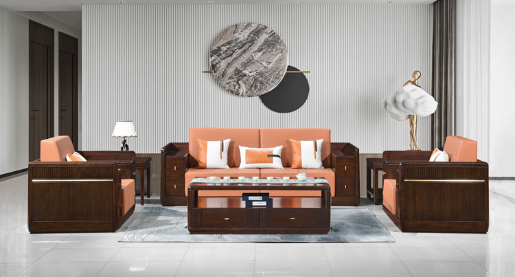 【若水观澜】班台，两米八新中式实木班台总裁实木办公桌