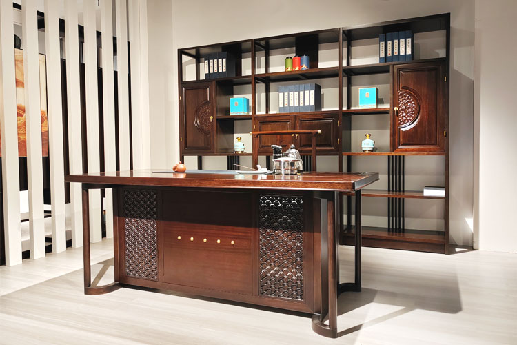 星汉茶台,新中式实木茶台一米八新中式型茶台