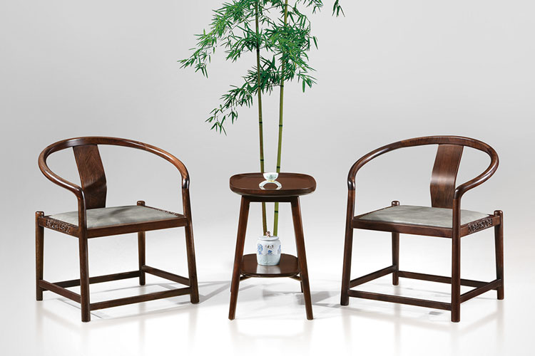 02圈椅,实木休闲椅新中式实木洽谈椅会议椅茶椅