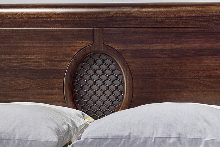 JH-651床，乌金木实木床一米九床体卧室家具