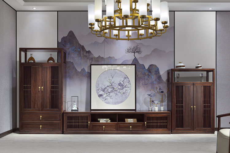 JH-732实木电视柜,客厅电视柜边柜客厅实木家具