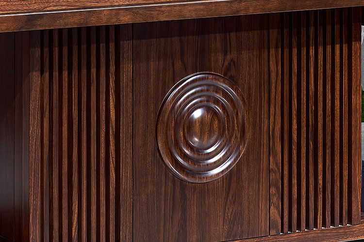 JH01茶台,新中式实木茶台乌金木两米茶台