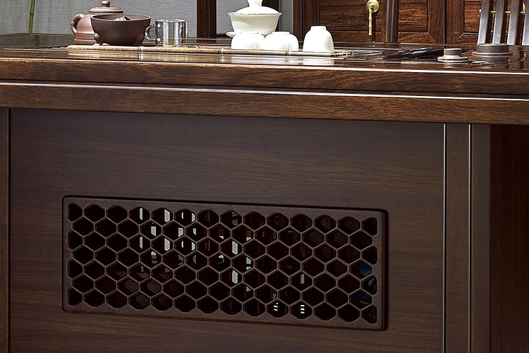 JH02茶台,新中式乌金木茶台,1米5实木茶台