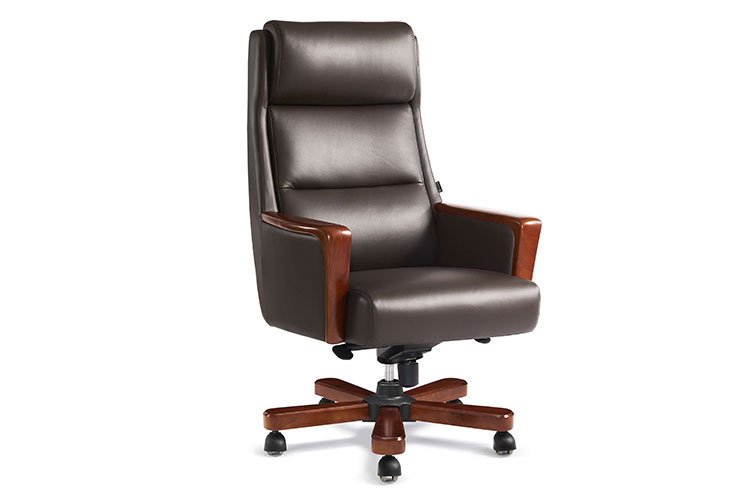 2002A龙风檀大班椅,真皮转椅总裁大班椅