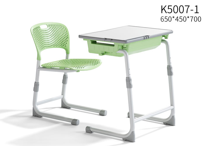 K5007-1学校培训机构教室桌椅,初中小学教室可升降桌椅