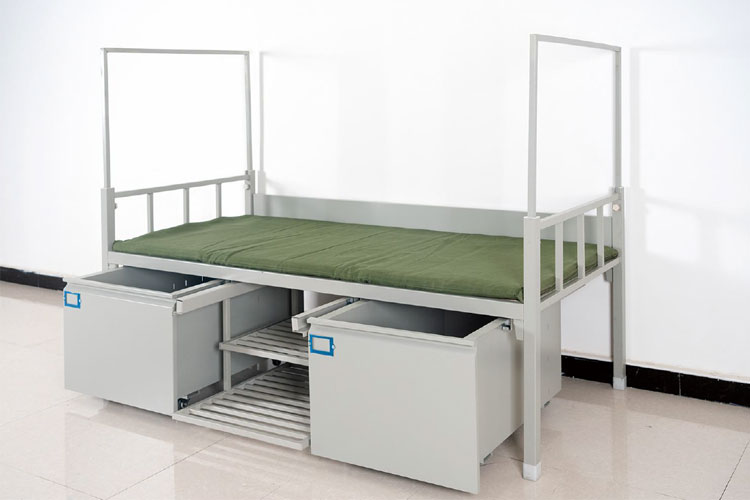 制式单层床,军营床部队制式单人床钢制单人床